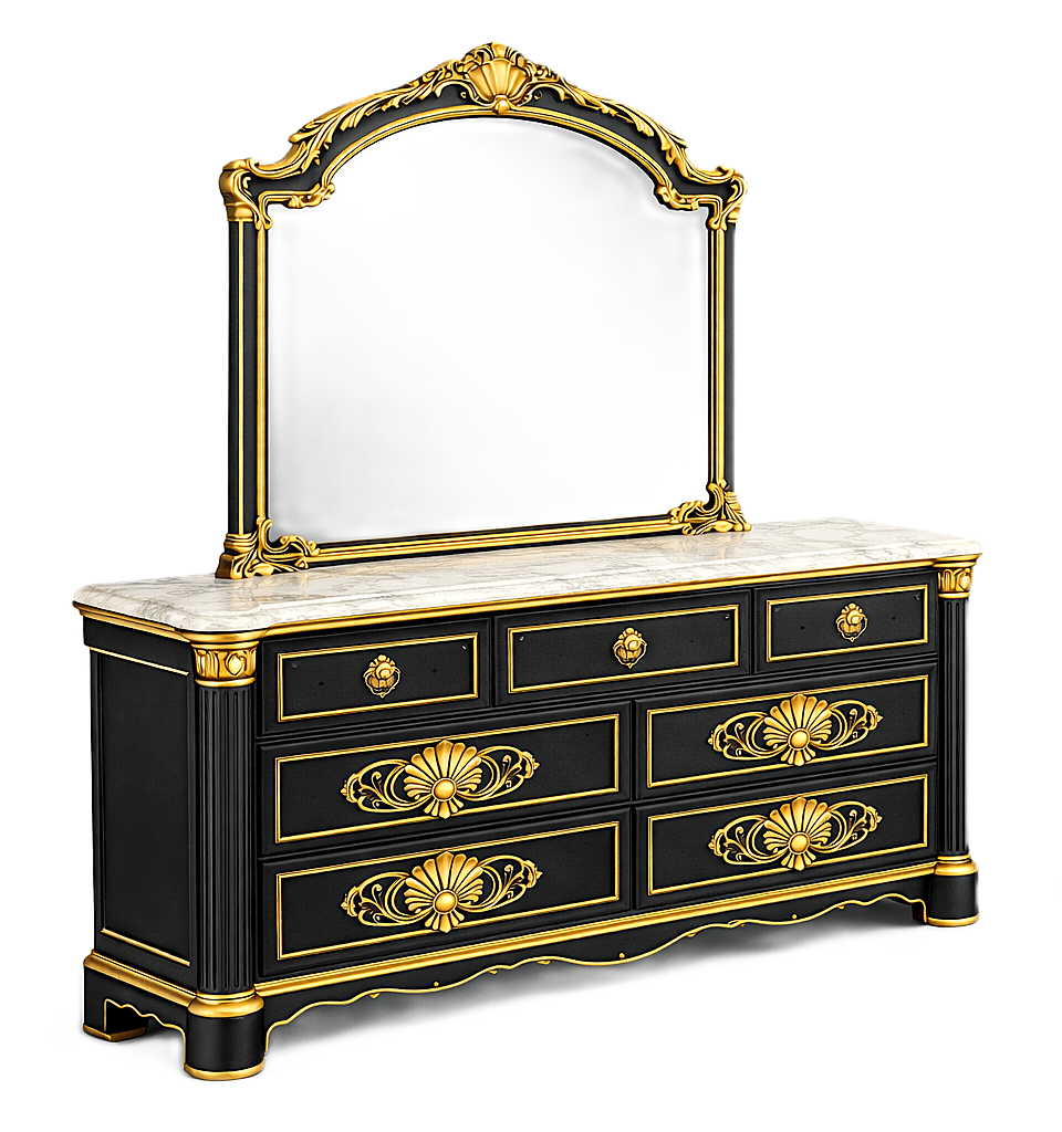 Verdant Élysée™ Hand - Carved Solid Wood Luxury Platform Bed & Bedroom Collection – handcrafted solid wood furniture