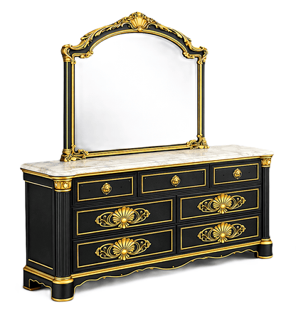 Verdant Élysée™ Hand - Carved Solid Wood Luxury Platform Bed & Bedroom Collection – handcrafted solid wood furniture