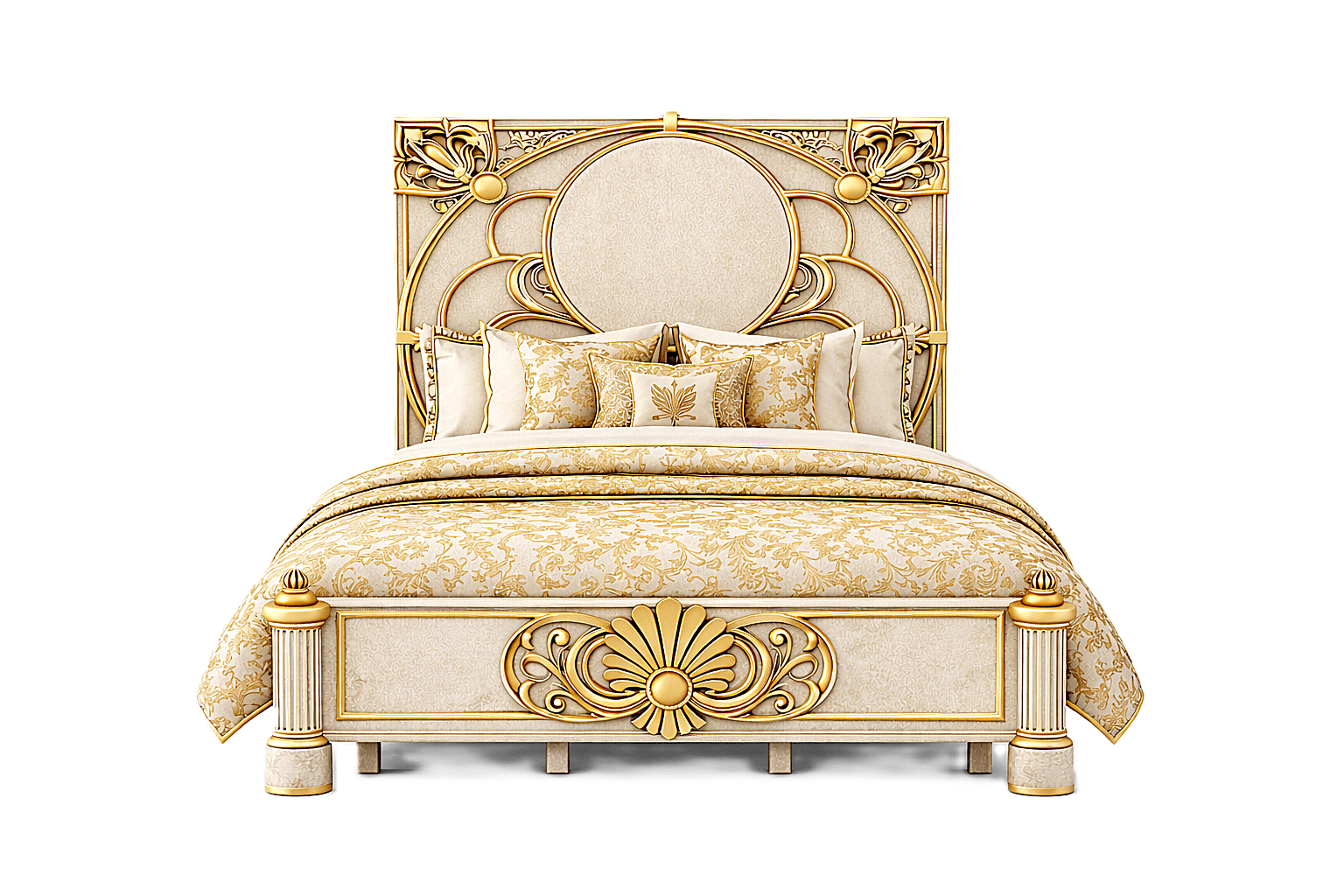 Verdant Élysée™ Hand - Carved Solid Wood Luxury Platform Bed & Bedroom Collection – handcrafted solid wood furniture