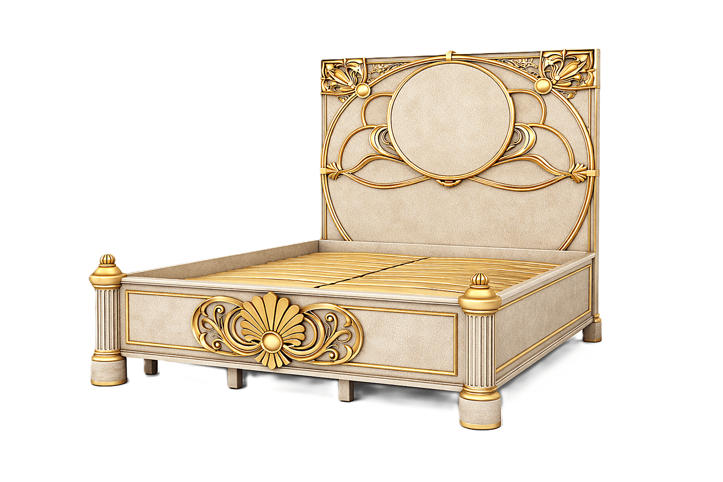 Verdant Élysée™ Hand - Carved Solid Wood Luxury Platform Bed & Bedroom Collection – handcrafted solid wood furniture