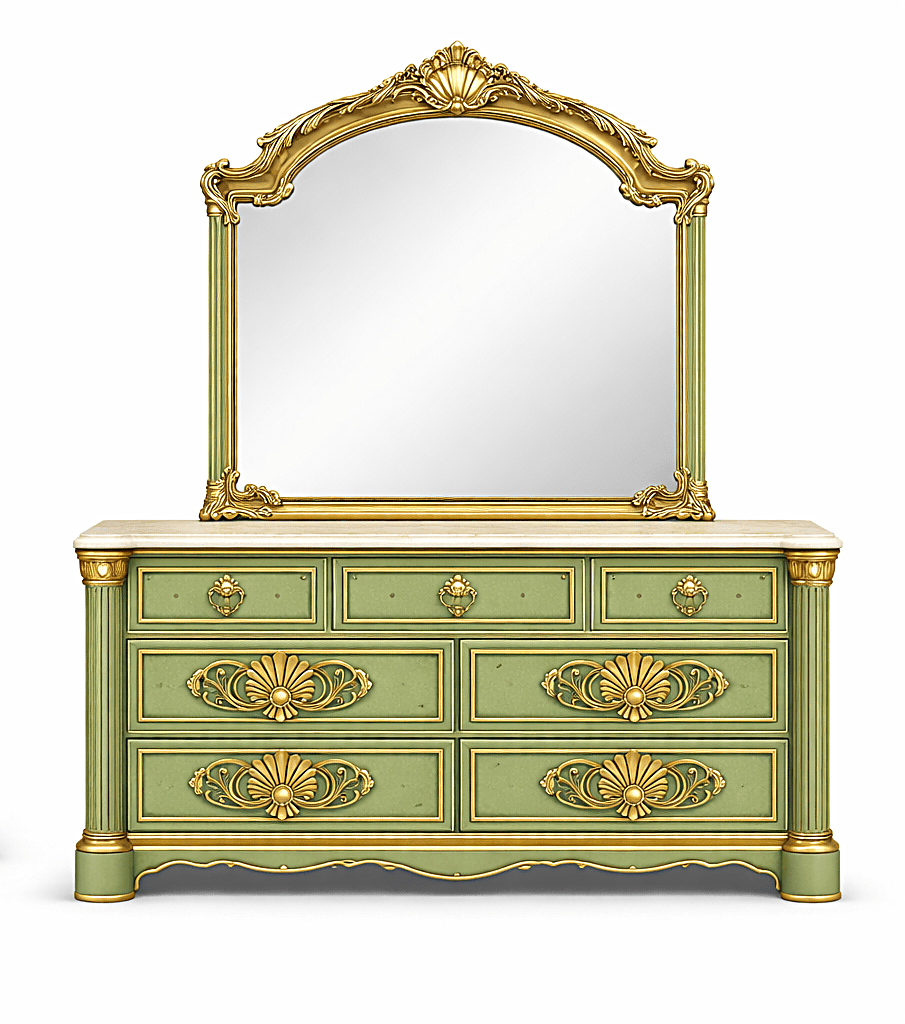 Verdant Élysée™ Hand - Carved Solid Wood Luxury Platform Bed & Bedroom Collection – handcrafted solid wood furniture