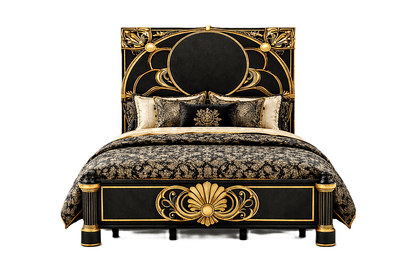 Verdant Élysée™ Hand - Carved Solid Wood Luxury Platform Bed & Bedroom Collection – handcrafted solid wood furniture
