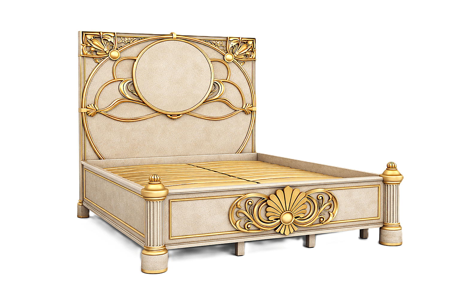 Verdant Élysée™ Hand - Carved Solid Wood Luxury Platform Bed & Bedroom Collection – handcrafted solid wood furniture