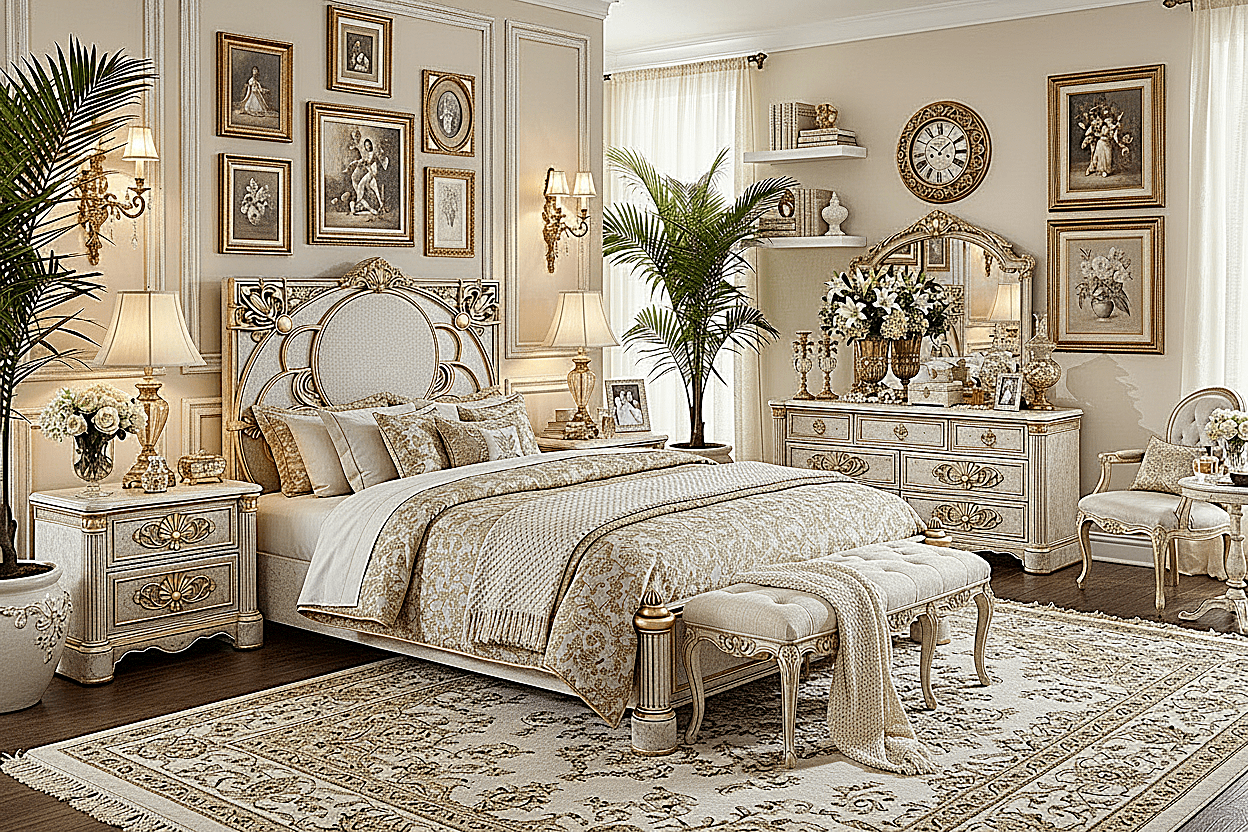 Verdant Élysée™ Hand - Carved Solid Wood Luxury Platform Bed & Bedroom Collection – handcrafted solid wood furniture