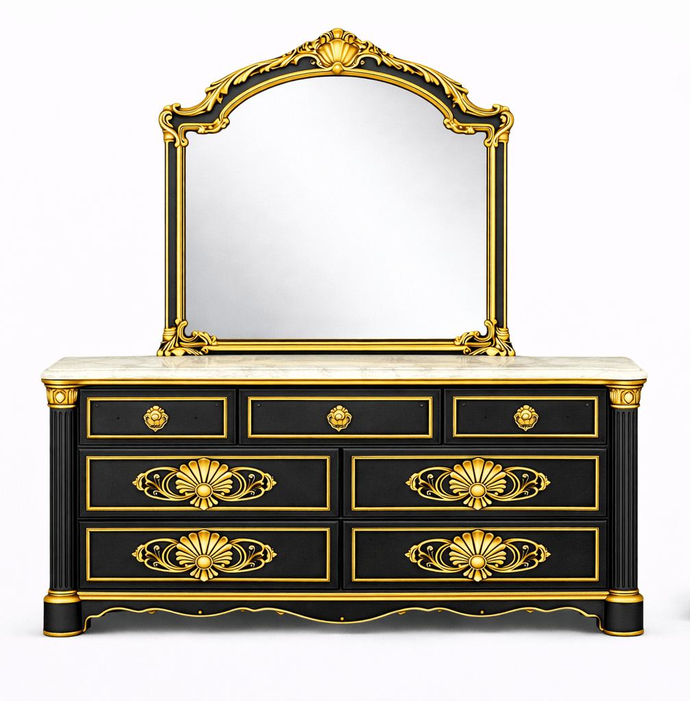 Verdant Élysée™ Hand - Carved Solid Wood Luxury Platform Bed & Bedroom Collection – handcrafted solid wood furniture