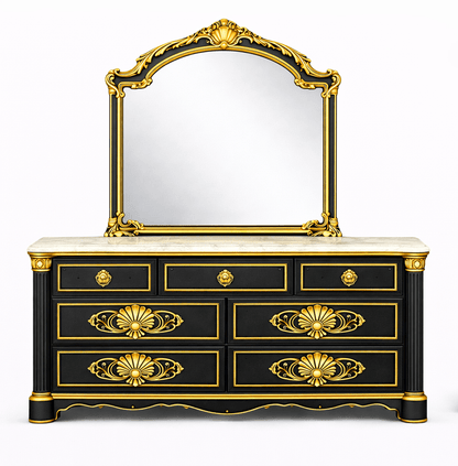 Verdant Élysée™ Hand - Carved Solid Wood Luxury Platform Bed & Bedroom Collection – handcrafted solid wood furniture