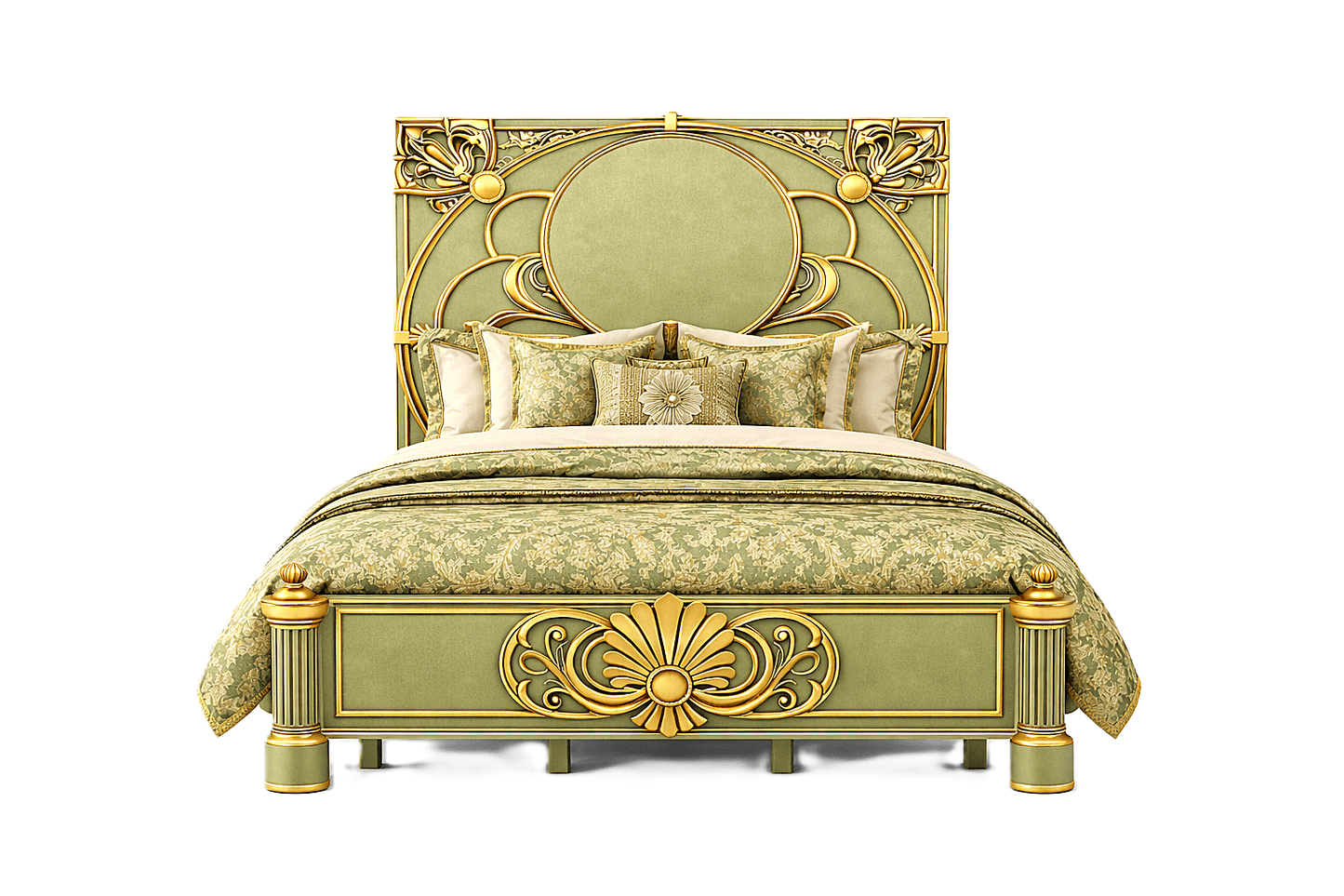 Verdant Élysée™ Hand - Carved Solid Wood Luxury Platform Bed & Bedroom Collection – handcrafted solid wood furniture