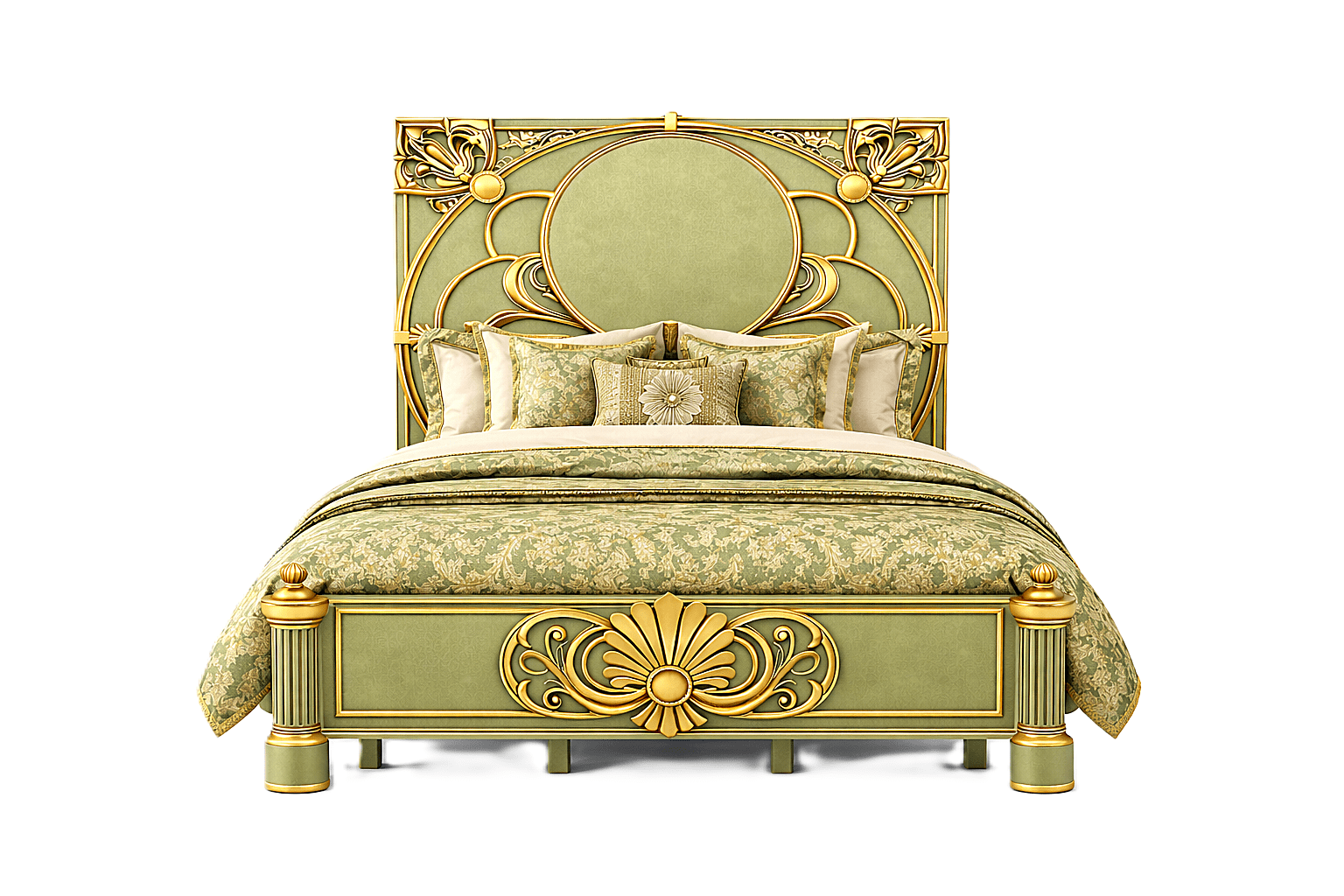 Verdant Élysée™ Hand - Carved Solid Wood Luxury Platform Bed & Bedroom Collection – handcrafted solid wood furniture