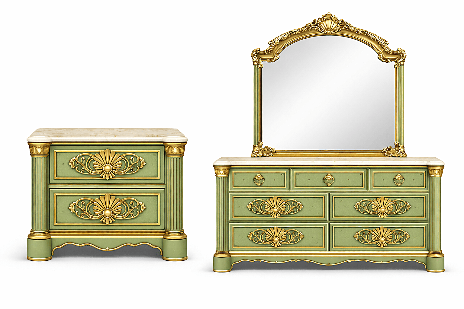 Verdant Élysée™ Hand - Carved Solid Wood Luxury Platform Bed & Bedroom Collection – handcrafted solid wood furniture