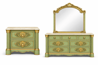 Verdant Élysée™ Hand - Carved Solid Wood Luxury Platform Bed & Bedroom Collection – handcrafted solid wood furniture