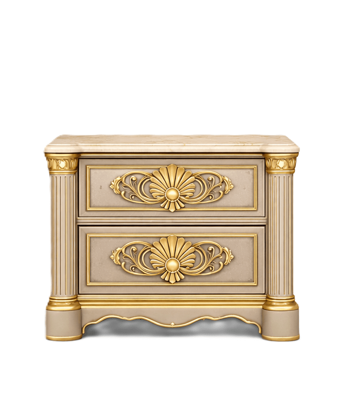 Verdant Élysée™ Hand - Carved Solid Wood Luxury Platform Bed & Bedroom Collection – handcrafted solid wood furniture