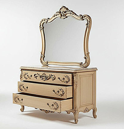 Versailles Royale Rococo Hand - Carved Platform Bed / Bedroom Collection – handcrafted solid wood furniture