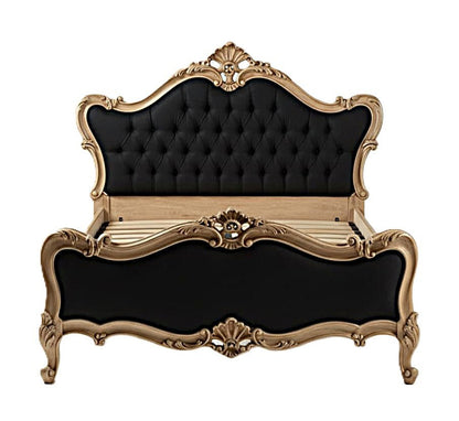 Versailles Royale Rococo Hand - Carved Platform Bed / Bedroom Collection – handcrafted solid wood furniture