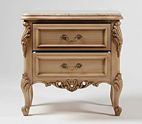 Versailles Royale Rococo Hand - Carved Platform Bed / Bedroom Collection – handcrafted solid wood furniture