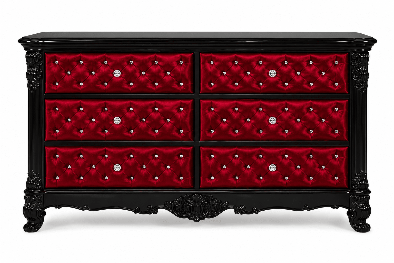 Zaraa™ Hand-Carved Solid Wood Tufted Dresser – handcrafted solid wood furniture