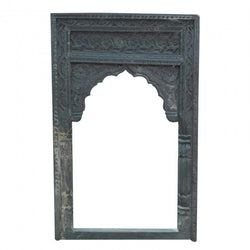 Mehrab Design Wood Wall Mirror Frame Teal