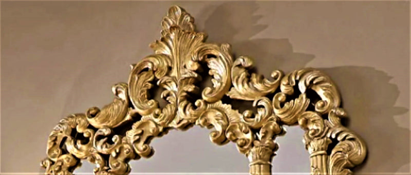 REYNA Espejo tradicional dorado envejecido metalizado