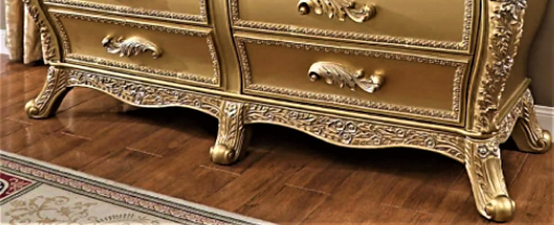 REYNA Metallic Antique Gold  Traditional Dresser
