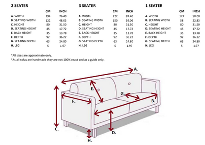 SURREY 3 & 2 SEATER SOFA