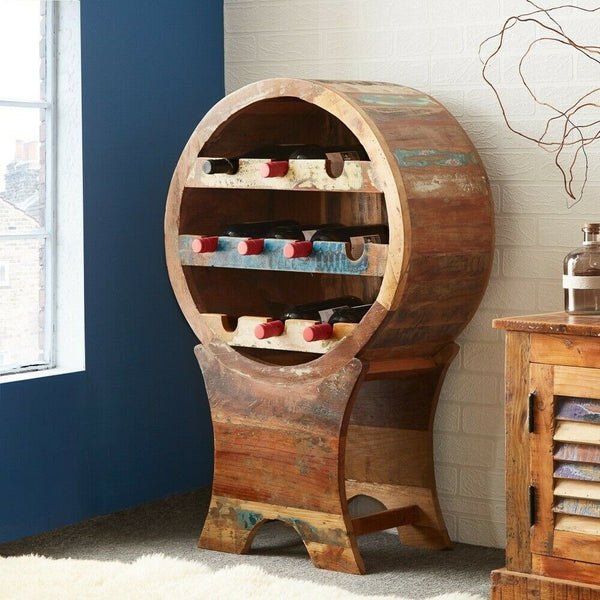 Estante de gabinete de barra de vino de madera