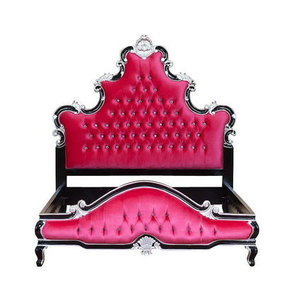Kate Hand Carved Solid Wooden Tufted Bed