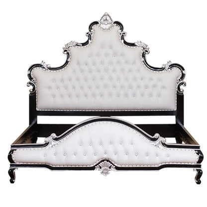Kate Hand Carved Solid Wooden Tufted Bed