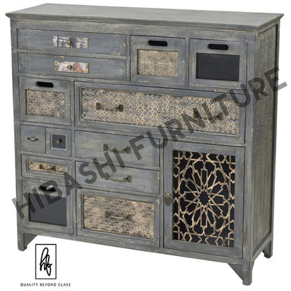 Mueble LUNI de Mango Macizo Tallado a Mano