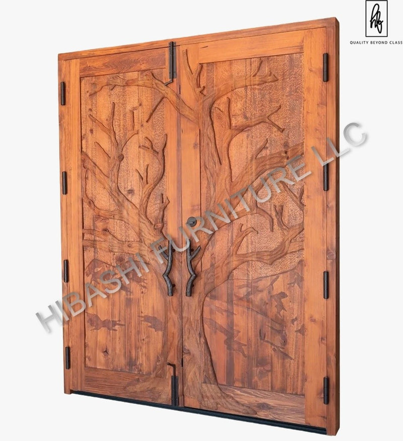 PUNO Hand Carved Custom Double Doors