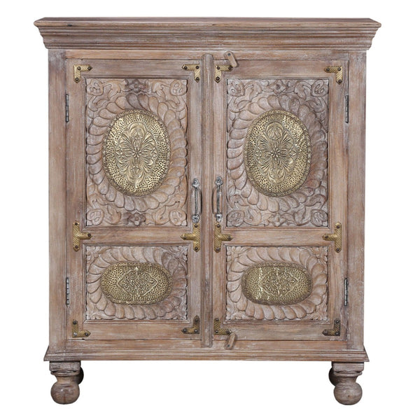 Antique Brass Embossed Sideboard Small