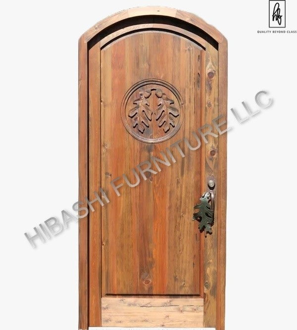 BANAWE Hand Carved Oak Leaf Door