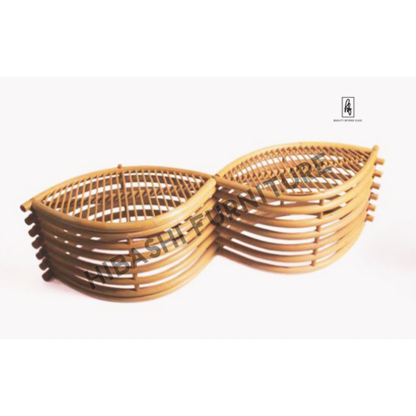 RATTAN EIGHT TABLE AND BENCH