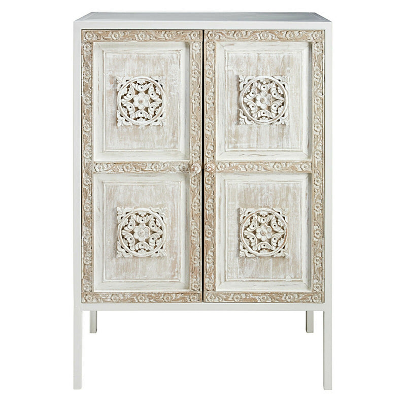 Floral Design Hand Carved Small Sideboard