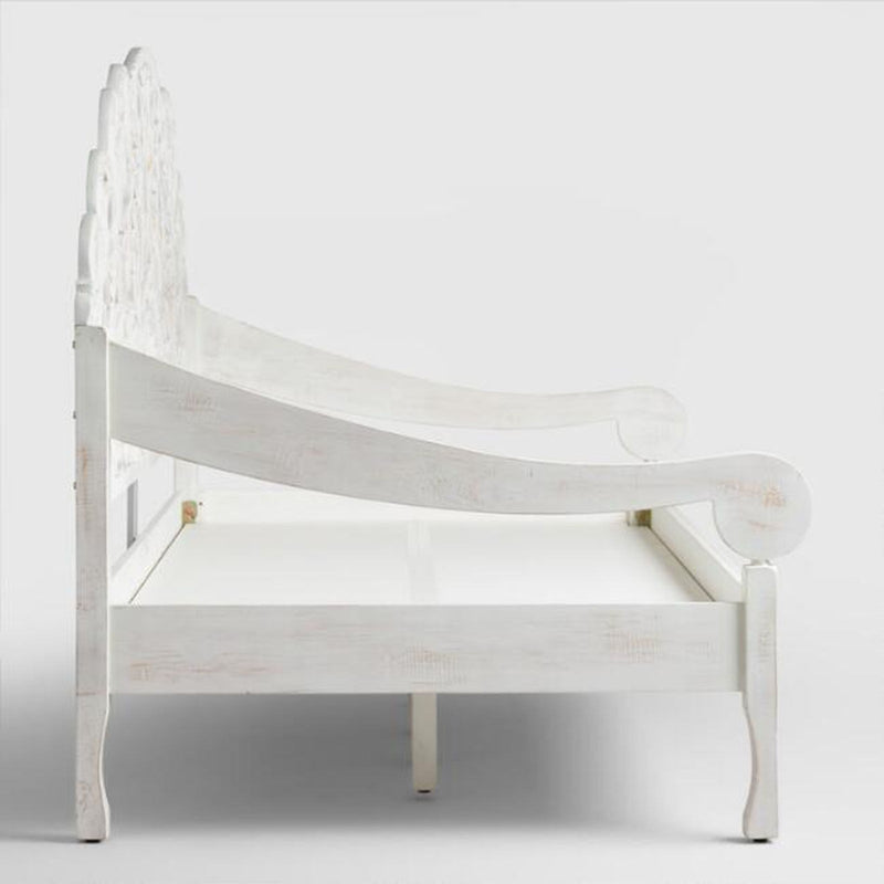 MAHAL Hand Carved Daybed White