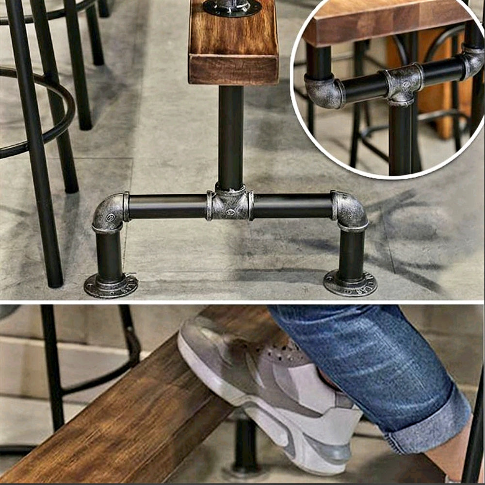 Retro rectangular bar table natural industrial pub table hotsell