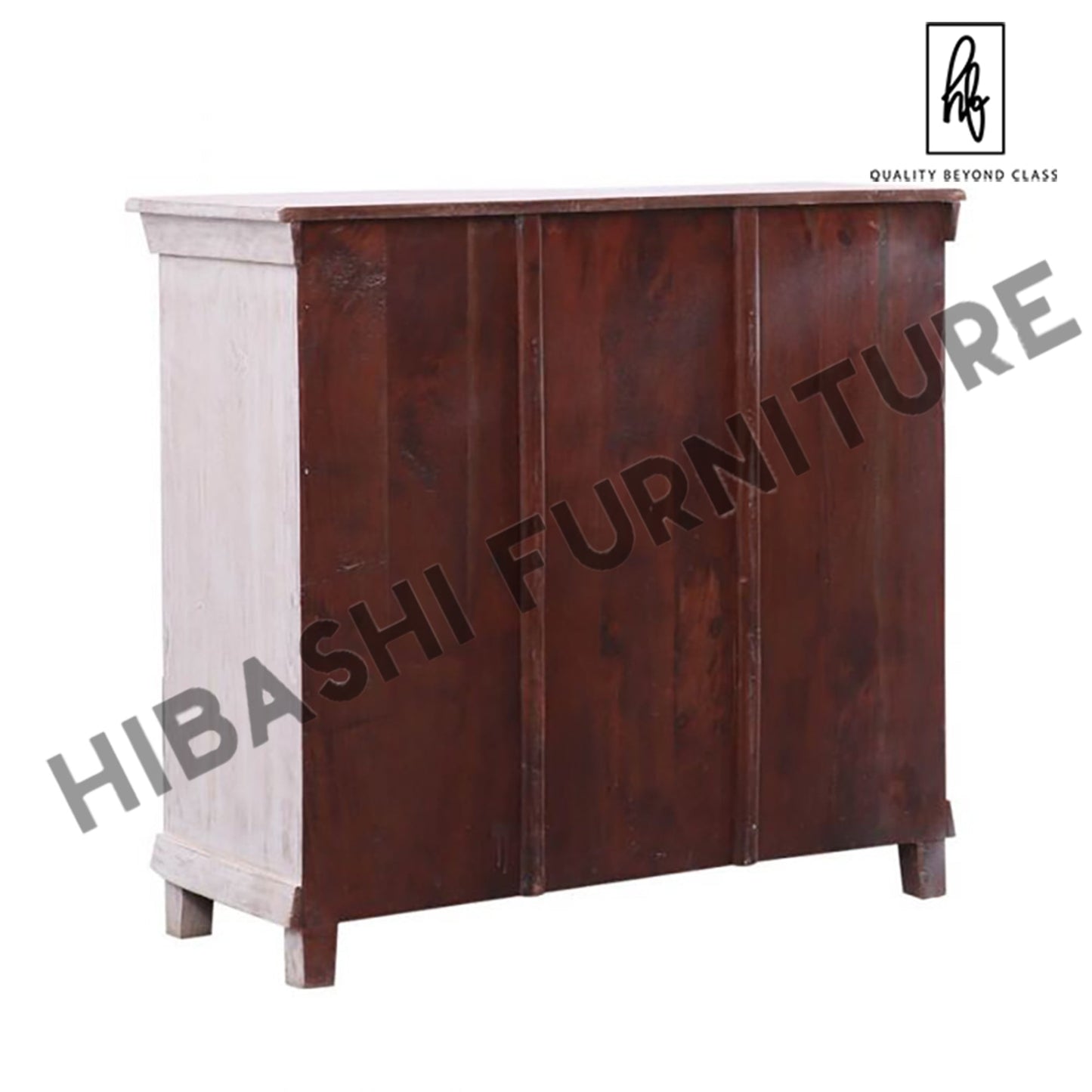 Adliya Sunburst Hand Carved Two Tone Solid Wood Storage Cabinet – handcrafted solid wood furniture