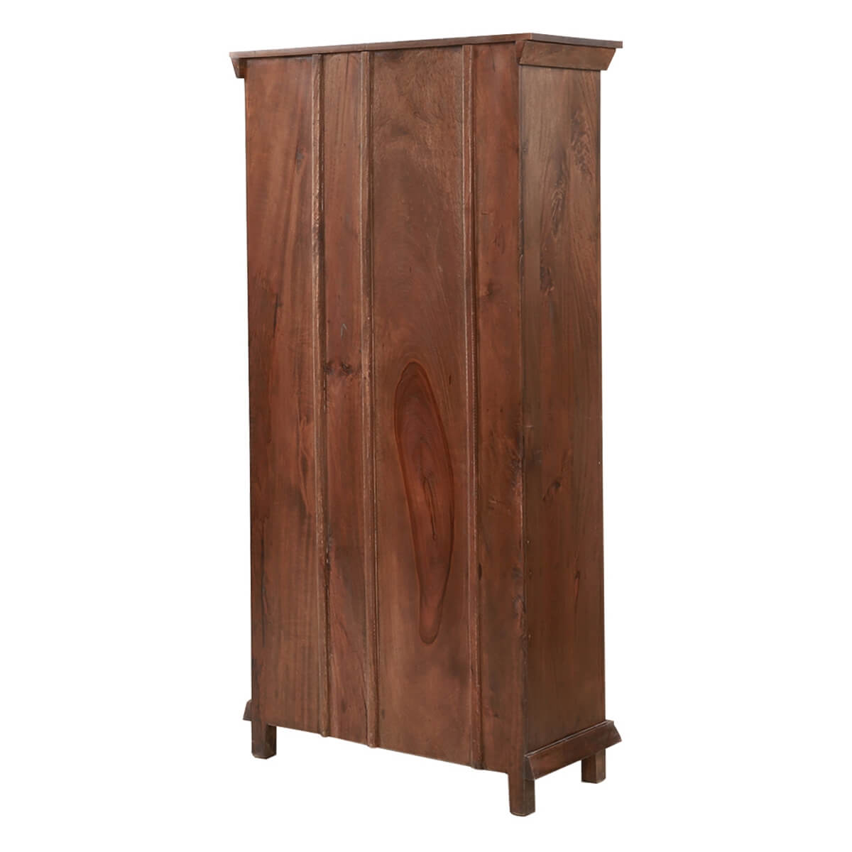 Amwaj Solid Wood Antique Armoire With Internal Shelves – handcrafted solid wood furniture