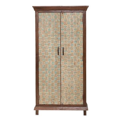 Amwaj Solid Wood Antique Armoire With Internal Shelves – handcrafted solid wood furniture