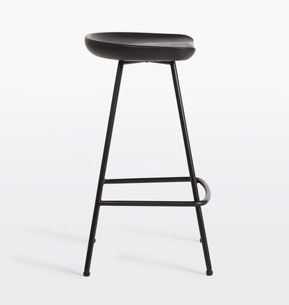Angeles Counter Stool with Metal Legs by Hibashi Furniture – handcrafted solid wood furniture made in India