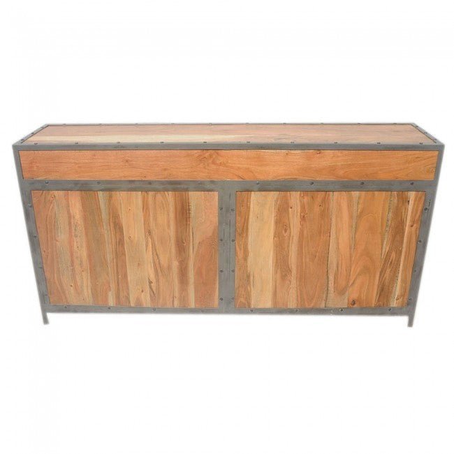 ANGLE METAL AND TIMBER SIDEBOARD XL - Natural - 180 - 40 - 90 – handcrafted solid wood furniture