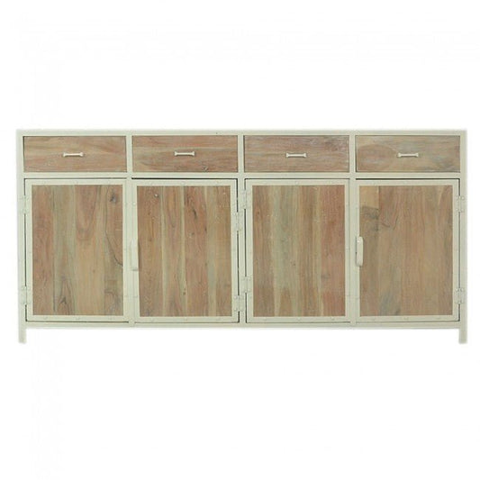 ANGLE METAL AND TIMBER SIDEBOARD XL - White wash - 180 - 40 - 90 – handcrafted solid wood furniture