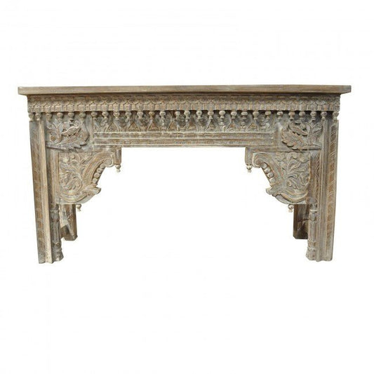 Antique Hand Carved Hall Table – handcrafted solid wood furniture