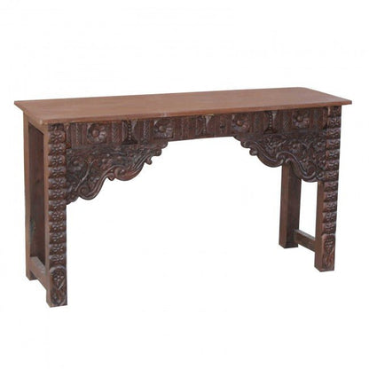 Antique Hand Carved Hall Table – handcrafted solid wood furniture