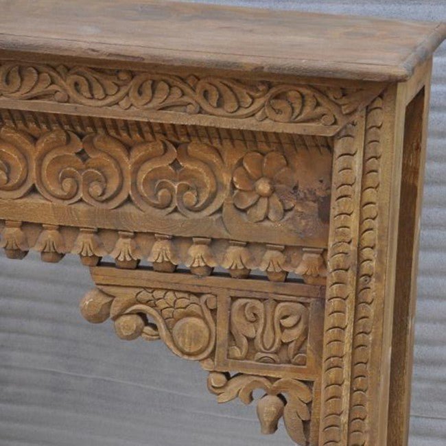 Antique Hand Carved Hall Table – handcrafted solid wood furniture