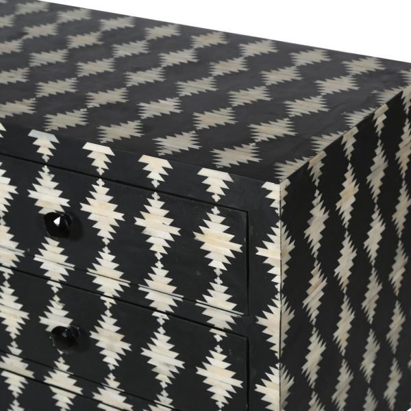 Asahi Bone Inlay 9 Drawer Dresser – handcrafted solid wood furniture