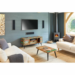 Mueble de TV de madera recuperada estilo Aspen