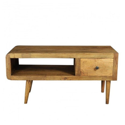 AVALON Scandinavian 1 Drawer Coffee Table – handcrafted solid wood furniture
