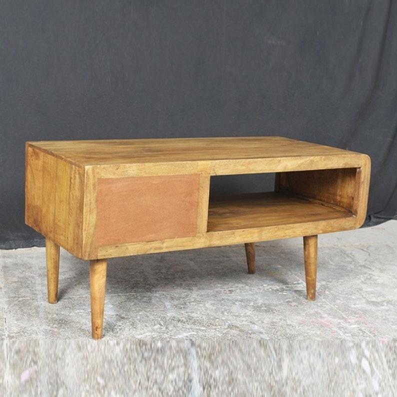 AVALON Scandinavian 1 Drawer Coffee Table – handcrafted solid wood furniture