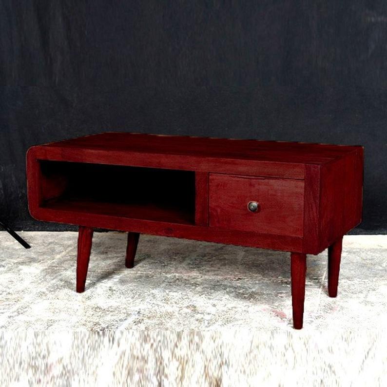 AVALON Scandinavian 1 Drawer Coffee Table – handcrafted solid wood furniture