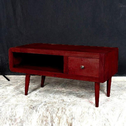 AVALON Scandinavian 1 Drawer Coffee Table – handcrafted solid wood furniture