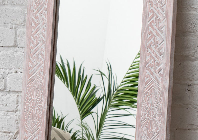 Bali Mirror Pink Ornament Mirror